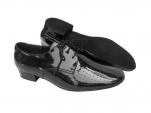Dance shoes men black leather van  